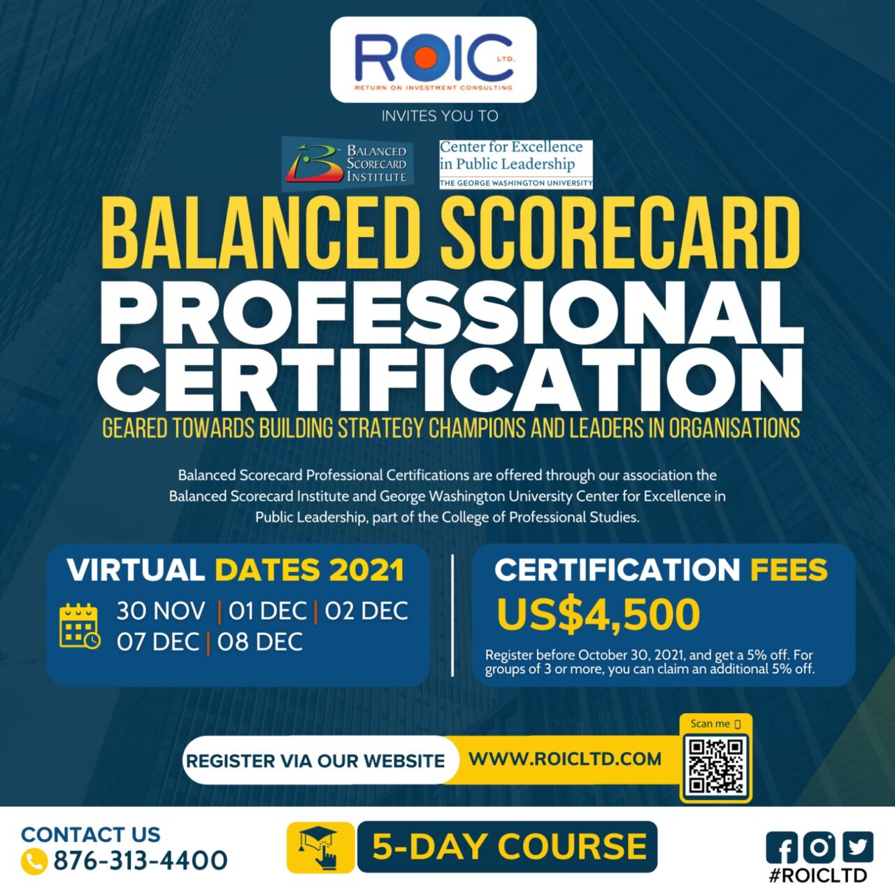 Balanced Scorecard Professional Certification PMI Jamaica